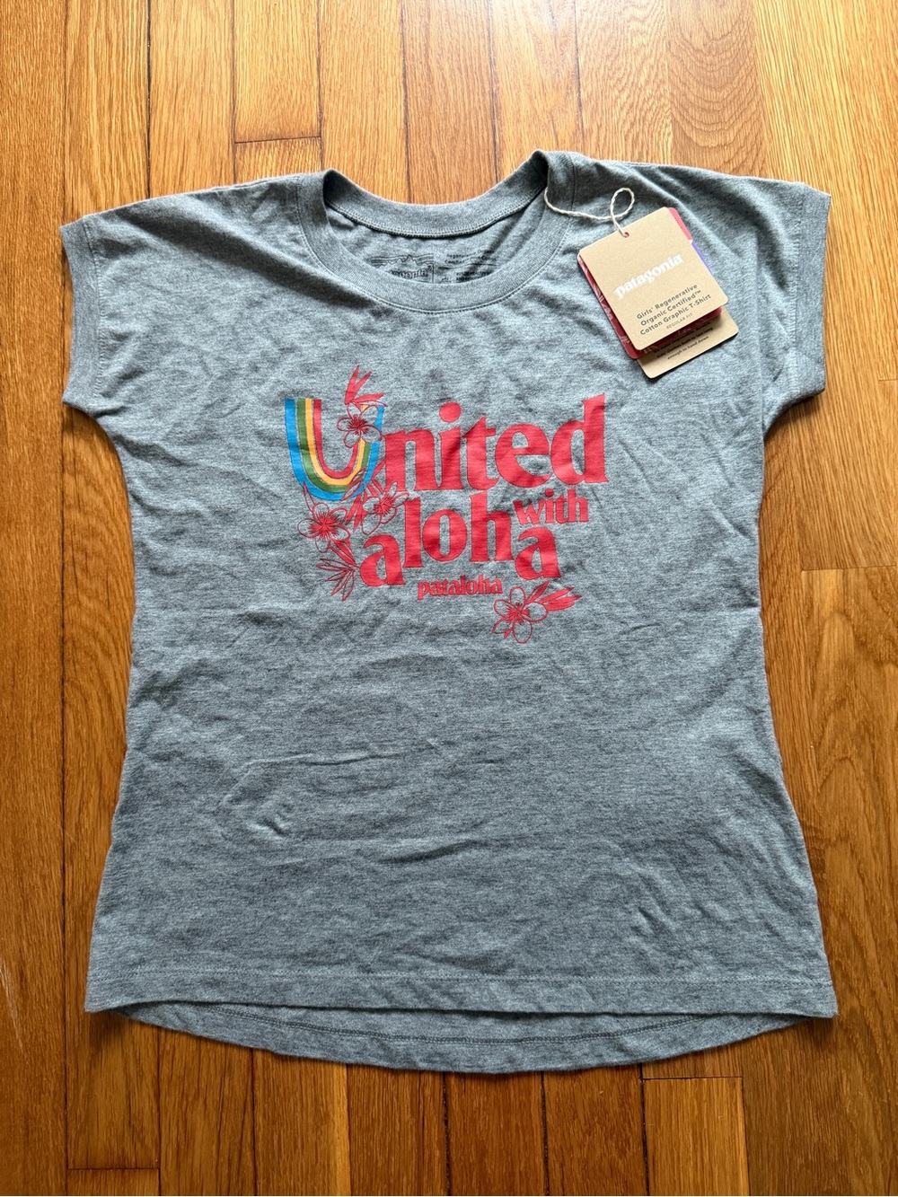 Patagonia PataLokahi United With Aloha Tee Girls M 10 NWT